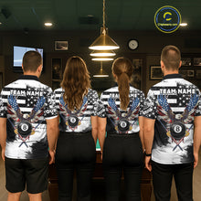 Load image into Gallery viewer, Custom Eagle American Flag 8 Ball Billiard Shirt For Men, Grunge Pool Team Jersey Polo &amp; 1/4 Zip TDM5718
