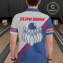 Load image into Gallery viewer, Personalized Bowling Jersey Polo &amp; Quarter Zip For Men Custom Bowling Tournament Team Shirt TDM6349