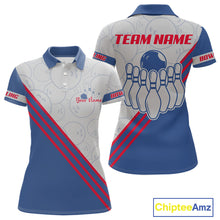 Load image into Gallery viewer, Personalized Bowling Jersey Polo &amp; Quarter Zip For Women Custom Bowling Tournament Team Shirt TDM6349