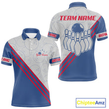 Load image into Gallery viewer, Personalized Bowling Jersey Polo &amp; Quarter Zip For Men Custom Bowling Tournament Team Shirt TDM6349