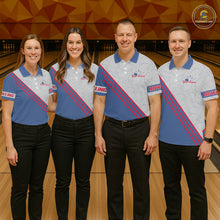 Load image into Gallery viewer, Personalized Bowling Jersey Polo &amp; Quarter Zip For Men Custom Bowling Tournament Team Shirt TDM6349