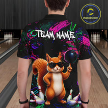 Load image into Gallery viewer, Personalized Funny Squirrel Graffiti Bowling Jersey For Men, Bowling Team Shirts Polo &amp; 1/4 Zip TDM6555