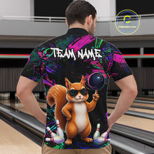 Load image into Gallery viewer, Personalized Funny Squirrel Graffiti Bowling Jersey For Men, Bowling Team Shirts Polo &amp; 1/4 Zip TDM6555