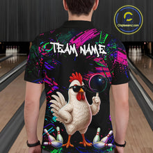 Load image into Gallery viewer, Personalized Funny Chicken Graffiti Bowling Jersey For Men, Bowling Team Shirts Polo &amp; 1/4 Zip TDM6556