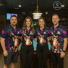 Load image into Gallery viewer, Custom Funny Cat Graffiti 8 Ball Pool Billiard Shirts For Women, Billiard Team Jersey Polo &amp; 1/4 Zip TDM6558