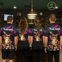 Load image into Gallery viewer, Custom Funny Cat Graffiti 8 Ball Pool Billiard Shirts For Women, Billiard Team Jersey Polo &amp; 1/4 Zip TDM6558
