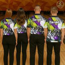 Load image into Gallery viewer, Custom Funny Raccoon Bowling Jersey For Women Custom Bowling Team Shirts Polo &amp; 1/4 Zip, Bowling Gifts TDM6571