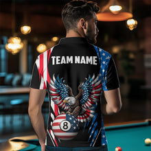 Load image into Gallery viewer, Personalized American Flag Eagle Patriotic Billiard Shirt For Men Custom 8 Ball Pool Team Jersey TDM4860