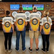 Load image into Gallery viewer, Funny Yellow Angry Beer Darts Shirt For Men Custom Darts Jersey Team Polo &amp; Quarter Zip TDM5569