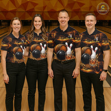 Load image into Gallery viewer, Personalized Vintage Bourbon Bowling Shirt For Women, Funny Bowling Jersey Team Polo &amp; 1/4 Zip TDM6420