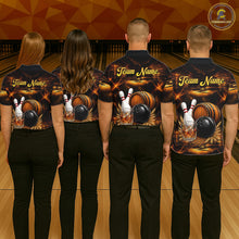 Load image into Gallery viewer, Personalized Vintage Bourbon Bowling Shirt For Women, Funny Bowling Jersey Team Polo &amp; 1/4 Zip TDM6420