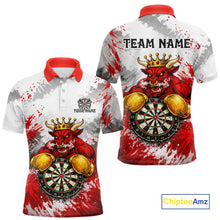 Load image into Gallery viewer, Personalized Black And Red Grunge Bull Darts Shirt For Men Custom Darts Jersey Team Polo &amp; 1/4 Zip TDM5648