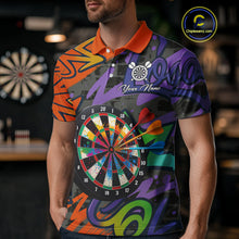 Load image into Gallery viewer, Funny Colorful Dartboard Graffiti Style Darts Shirt For Men Custom Darts Jersey, Darts Gifts TDM4901