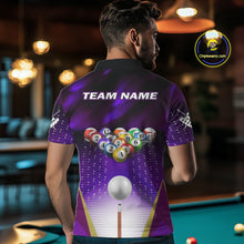 Load image into Gallery viewer, Purple Billiard Jersey For Men Custom Billiard Tournament Shirt, Pool Team Jersey Polo &amp; 1/4 Zip TDM4932