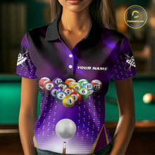 Load image into Gallery viewer, Purple Billiard Jersey For Women Custom Billiard Tournament Shirt, Pool Team Jersey Polo &amp; 1/4 Zip TDM4932
