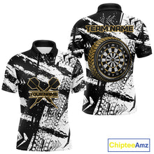 Load image into Gallery viewer, Custom Black And Yellow Wheel Dartboards Dart Shirts For Men Outfits Grunge Dart Jerseys NYN0079