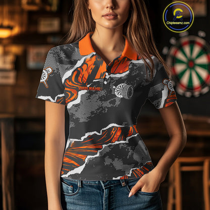 Wheels Dartboard Custom Splashed Color Dart Shirts For Women, Dart Team Jerseys NYN0083