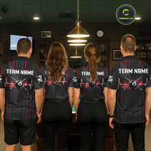 Load image into Gallery viewer, 3D Ball Pool Men Billiard Polo &amp; 1/4-Zip Shirt Custom Light 8 Ball Billiard Team Apparel|Red NYN2387