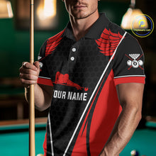 Load image into Gallery viewer, Red Wings 8 Ball Pool Team Shirts Men's Billiard Polo &amp; 1/4-Zip Personalized Billiard Gifts NYN2399
