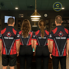 Load image into Gallery viewer, Red Wings 8 Ball Pool Team Shirts Men's Billiard Polo &amp; 1/4-Zip Personalized Billiard Gifts NYN2399