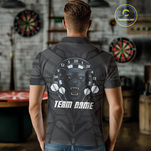 Load image into Gallery viewer, Navy Panther Darts Arrow Men's Grunge Darts Shirt - Custom Name For Darts Jersey NYN0438