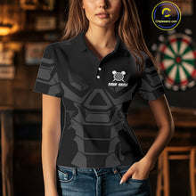 Load image into Gallery viewer, Navy Panther Darts Arrow Women's Grunge Darts Shirt - Custom Name For Darts Jersey NYN0438