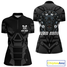 Load image into Gallery viewer, Navy Panther Darts Arrow Women's Grunge Darts Shirt - Custom Name For Darts Jersey NYN0438