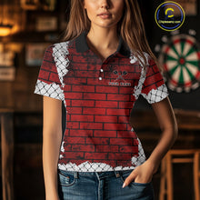 Load image into Gallery viewer, Brick-Wall Fierce Bulldog Women's Darts Team Shirt - Personalized Name For Players NYN0462