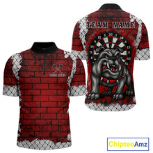 Load image into Gallery viewer, Brick-Wall Fierce Bulldog Men&#39;s Darts Team Shirt - Personalized Name For Players NYN0462