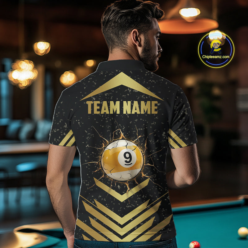 Orange Grunge Grim Reaper Billiard Ball Pool Custom Men Billiard Shirts, Billiard Team Jerseys NYN3020