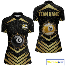 Load image into Gallery viewer, Orange Grunge Grim Reaper Billiard Ball Pool Custom Women Billiard Shirts, Billiard Team Jerseys NYN3020