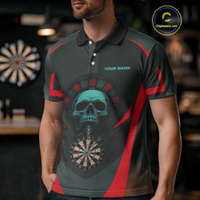 Load image into Gallery viewer, Spartan Skull Style Warrior Men's Darts Team Shirt - Personalized Name For Players NYN0463