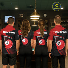 Load image into Gallery viewer, Red Crack Ball Pool Men Billiard Polo &amp; 1/4-Zip Shirt Personalized Balls Billiard Gifts NYN2413