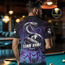 Load image into Gallery viewer, Dripping Cobra 8 Ball Pool Team Shirt Personalized Men Billiard Polo &amp; 1/4-Zip Attire Gifts NYN2418