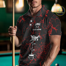 Load image into Gallery viewer, Funny Beer 8 Ball Pool Team Shirt Personalized Men Billiard Polo &amp; 1/4-Zip Attire Gifts|Red NYN2420