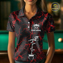 Load image into Gallery viewer, Funny Beer 8 Ball Pool Team Shirt Personalized Women Billiard Polo &amp; 1/4-Zip Attire Gifts|Red NYN2420