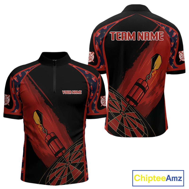 Bombs Dart Arrow Custom Red Dartboard Dart Shirt For Men, Dart Team Jerseys NYN0114