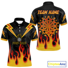 Load image into Gallery viewer, Dragon Flame Pattern Dartboard Custom Dart Shirt For Men, Dart Team Jerseys NYN0234