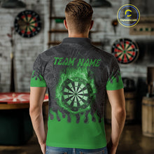 Load image into Gallery viewer, Flame Dartboard Dragon Custom Green Dart Shirt For Men, Dart Team Jerseys NYN0235