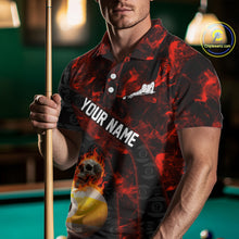 Load image into Gallery viewer, Fire Skull 9 Ball Pool Billiard Team Shirt For Men Custom Red Flames Billiard Ball &amp; Cue Gifts NYN2437