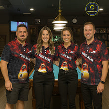 Load image into Gallery viewer, Fire Skull 9 Ball Pool Billiard Team Shirt For Men Custom Red Flames Billiard Ball &amp; Cue Gifts NYN2437