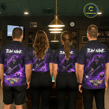 Load image into Gallery viewer, Grim Reaper Plays Billiard Pool Men Billiard Shirts Custom Flame Skull 8 Ball Billiard Team Attire NYN3017