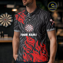 Load image into Gallery viewer, Red-Black Wolf Dartboards Custom Wolf Dart Shirt For Men, Dart Team Jerseys NYN0238
