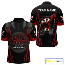Load image into Gallery viewer, Black And Red Dartboards Custom Wolf Dart Shirts For Men, Dart Team Jerseys NYN0241