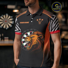 Load image into Gallery viewer, Orange Lion Dartboard Dart Shirts Custom Dart Team Shirt For Men, Dart Jerseys NYN0242