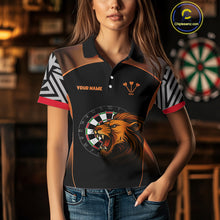 Load image into Gallery viewer, Orange Lion Dartboard Dart Shirts Custom Dart Team Shirt For Women, Dart Jerseys NYN0242