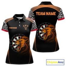 Load image into Gallery viewer, Orange Lion Dartboard Dart Shirts Custom Dart Team Shirt For Women, Dart Jerseys NYN0242