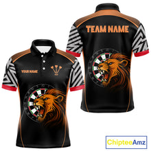 Load image into Gallery viewer, Orange Lion Dartboard Dart Shirts Custom Dart Team Shirt For Men, Dart Jerseys NYN0242