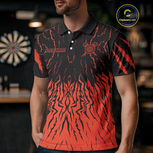 Load image into Gallery viewer, Vibrant Red-Orange Wolf Dart Arrow Shirt Custom Dart Shirt For Men, Dart Jerseys NYN0243