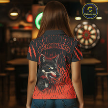 Load image into Gallery viewer, Vibrant Red-Orange Wolf Dart Arrow Shirt Custom Dart Shirt For Women, Dart Jerseys NYN0243
